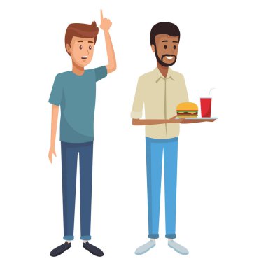 genç adam çizgi film