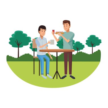 genç adam çizgi film