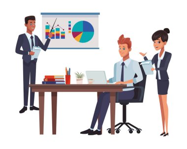 Executive iş arkadaşları karikatür