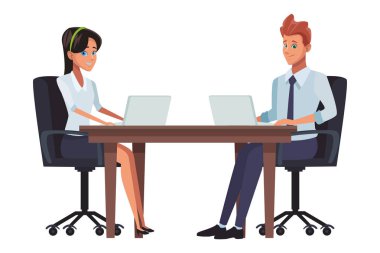 Executive iş arkadaşları karikatür