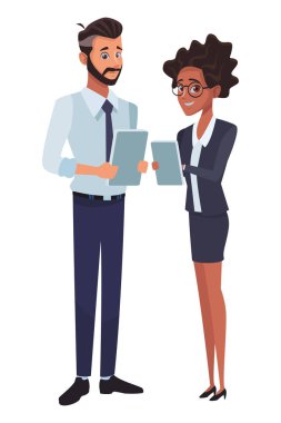 Executive iş arkadaşları karikatür