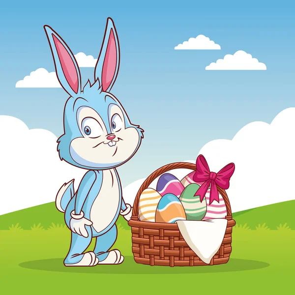Desenhos animados de Páscoa feliz — Vetor de Stock