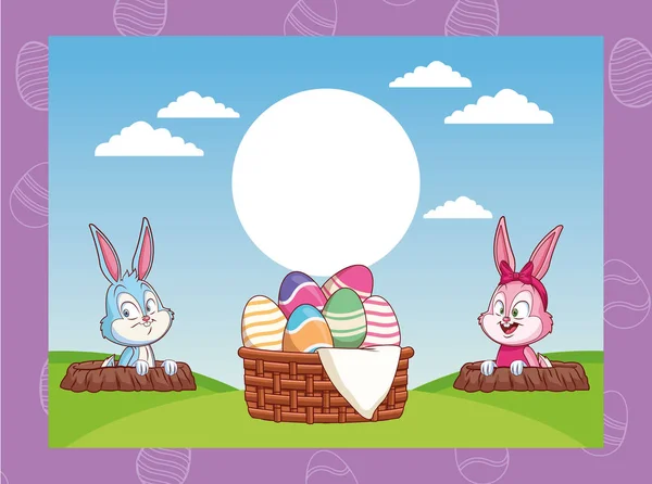 Buona Pasqua cartoni animati — Vettoriale Stock