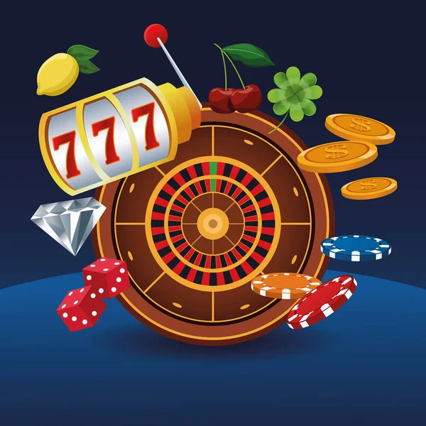 Casino spel cartoons — Stockvector