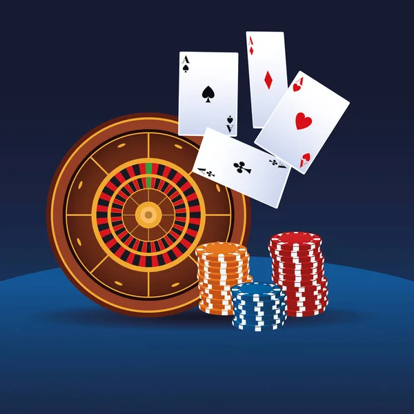 Jogo de casino desenhos animados — Vetor de Stock