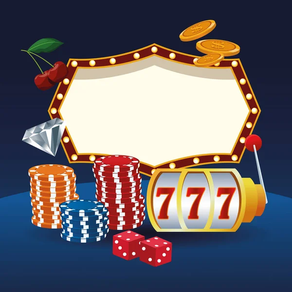 Casino játék rajzfilmek — Stock Vector