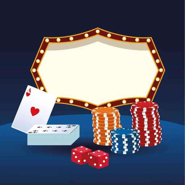 Casino spel cartoons — Stockvector