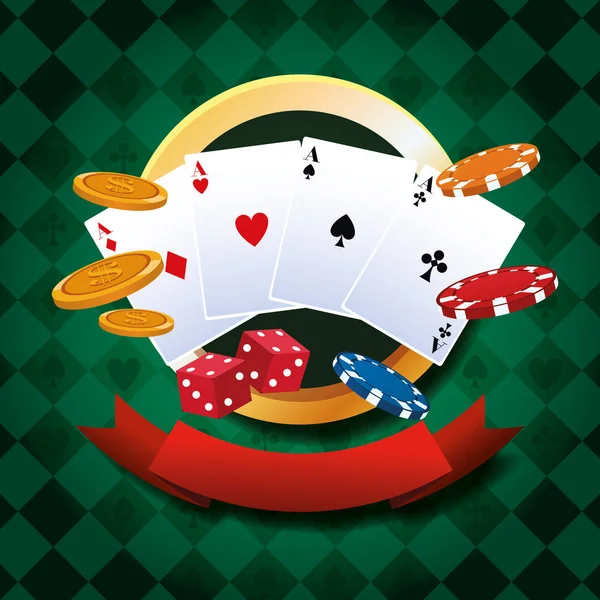 Casino jeu de jeu — Image vectorielle