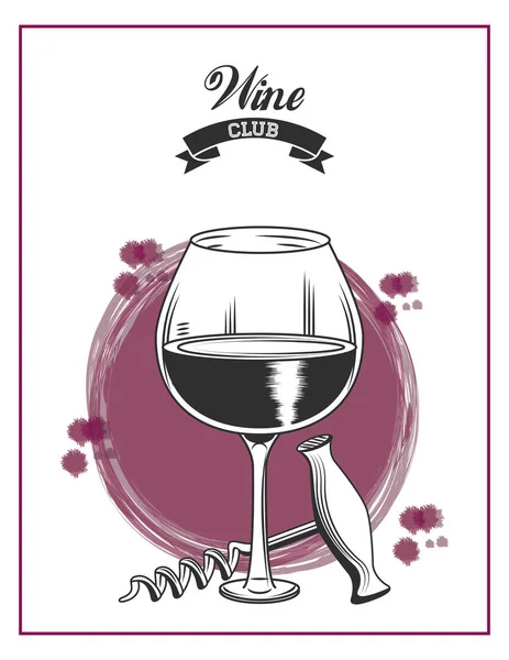 Emblème du Wine Club — Image vectorielle