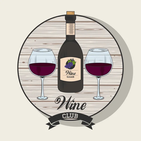 Emblème du Wine Club — Image vectorielle