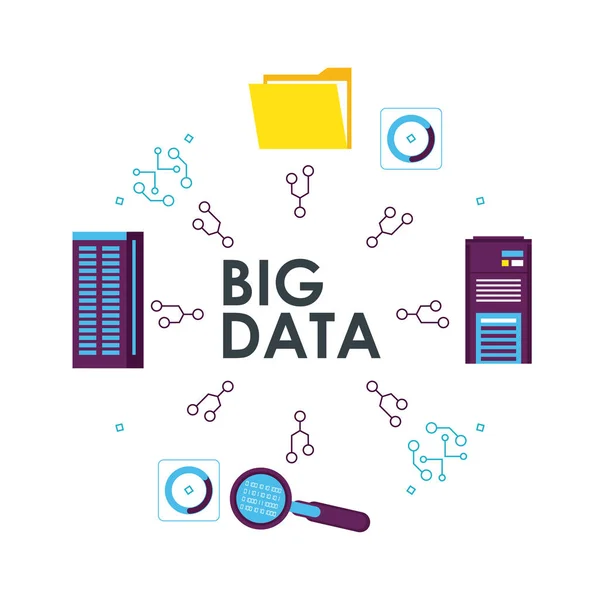 Big Data-Technologie — Stockvektor