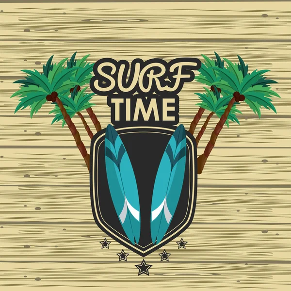 Surfzeitkarte — Stockvektor