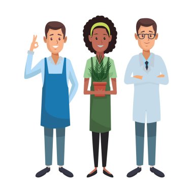 İşçi Bayramı insanlar karikatür