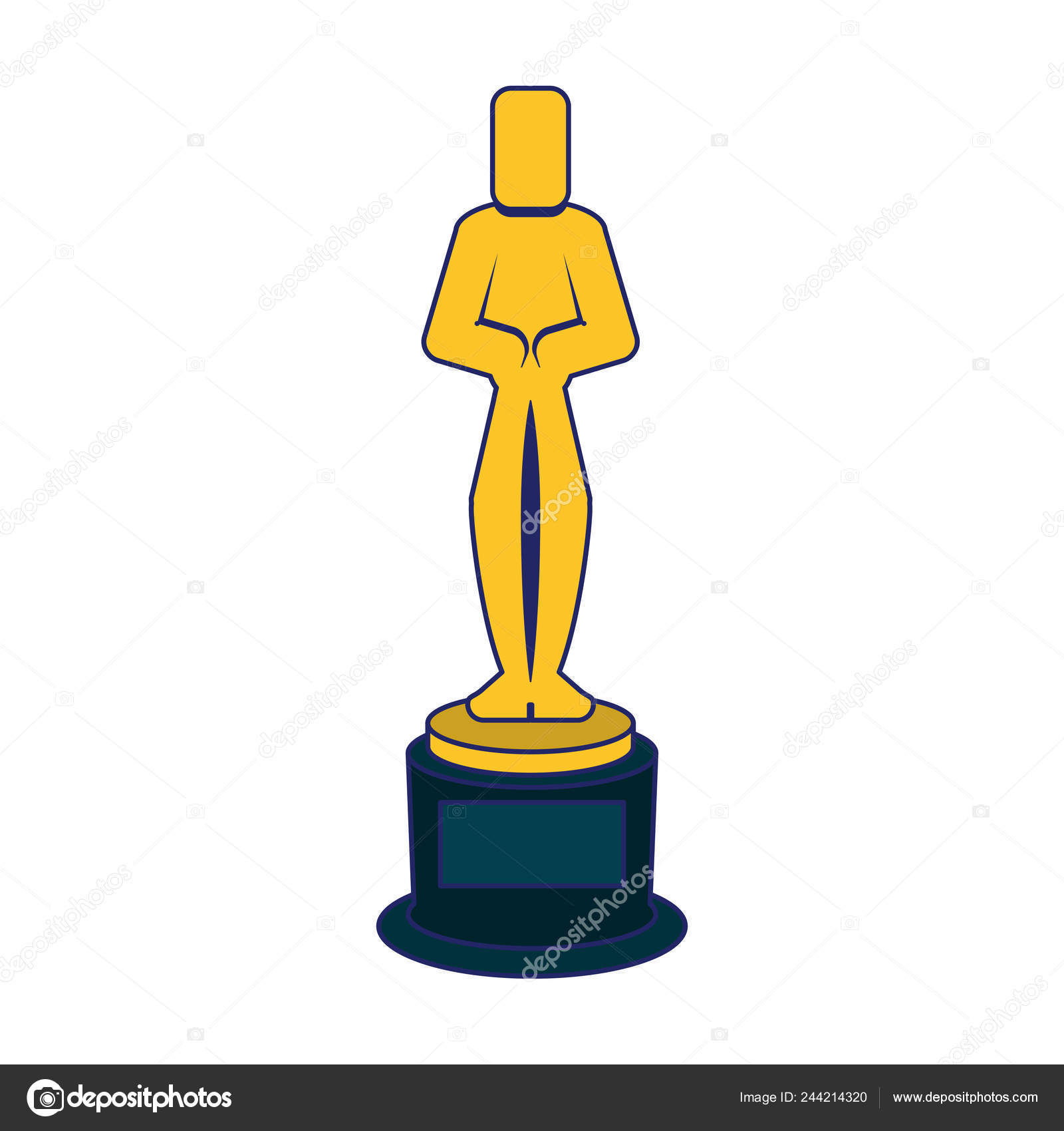 Premio Oscar trofeo Vector de stock por ©jemastock 244214320