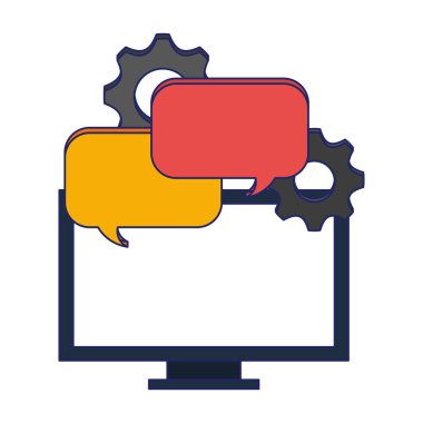 bilgisayar ile sohbet kabarcıklar ve dişliler