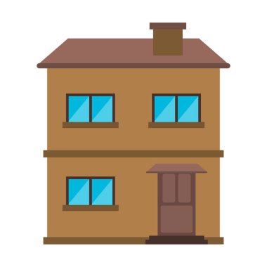 House gayrimenkul karikatür izole