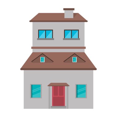 House gayrimenkul karikatür izole