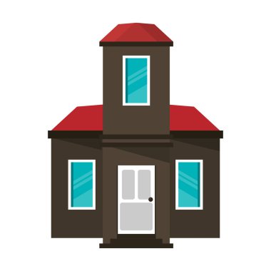 House gayrimenkul karikatür izole