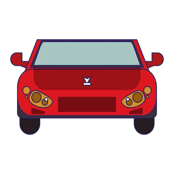 Vista frontal del vehículo de coche — Vector de stock