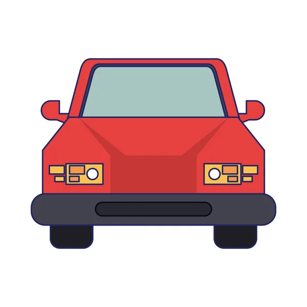 Auto vecchio veicolo vista frontale — Vettoriale Stock