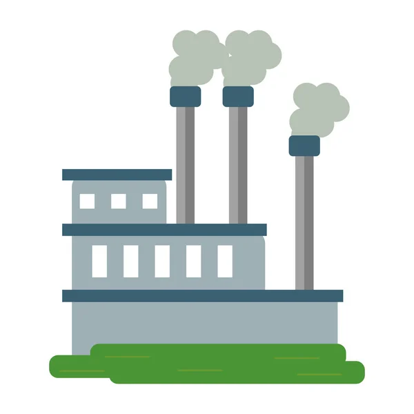 Zakład przemysłowy z zanieczyszczeń — Wektor stockowy