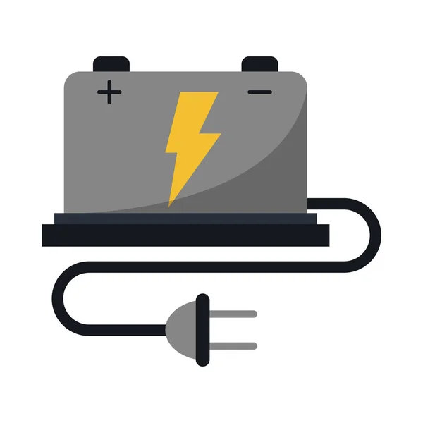 带插头和电线的汽车电池 — 图库矢量图片