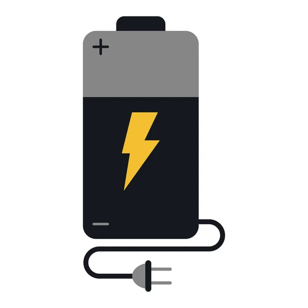 Batterie électrique avec fiche et fil — Image vectorielle