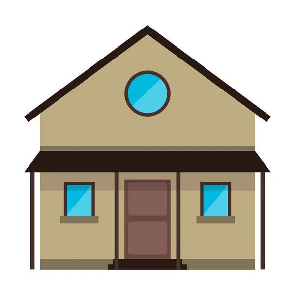 Haus Immobilien Karikatur isoliert — Stockvektor