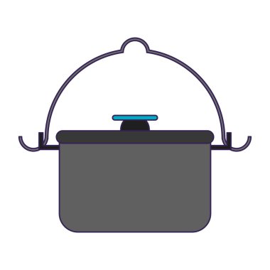 Mutfak kap kap simgesi mavi çizgiler