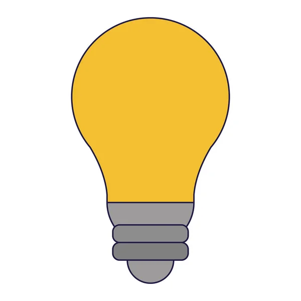 Ampoule symbole lumineux isolé — Image vectorielle