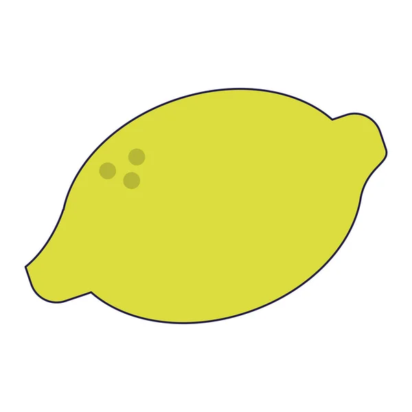 Zitrone frisches Obst Cartoon — Stockvektor