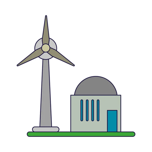 Άνεμος τουρμπίνα eolic ενέργειας σύμβολο — Διανυσματικό Αρχείο
