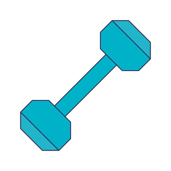 Halter gym apparatuur blauwe lijnen — Stockvector