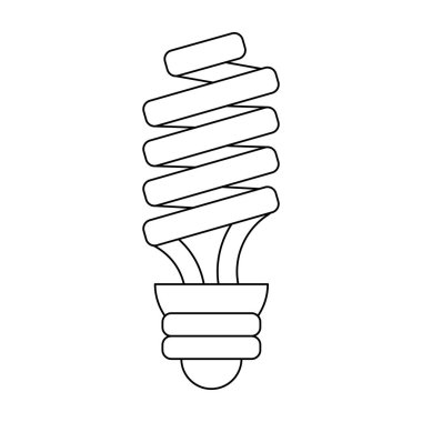 ampul ışık enerjisi sembol siyah ve beyaz