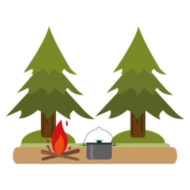 Doğada kamp yaşam tarzı