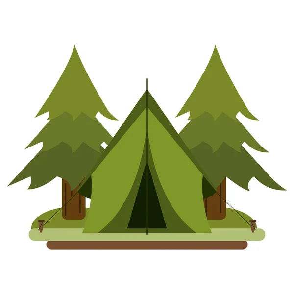 Camping lifestyle in nature — Stock Vector