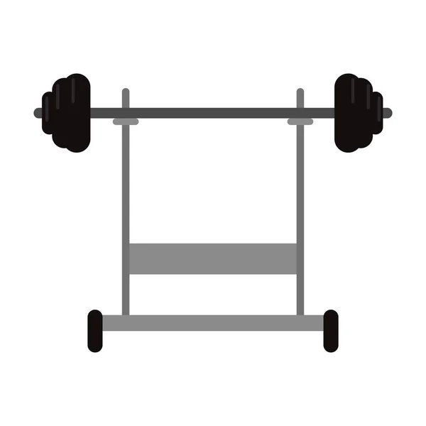 Spor salonu demir ağırlık ve streç — Stok Vektör