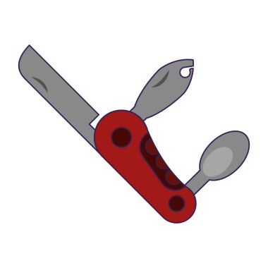 kamp multifuncional bıçak ekipman mavi çizgiler