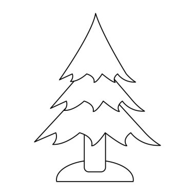 siyah ve beyaz ağacı çam doğa izole