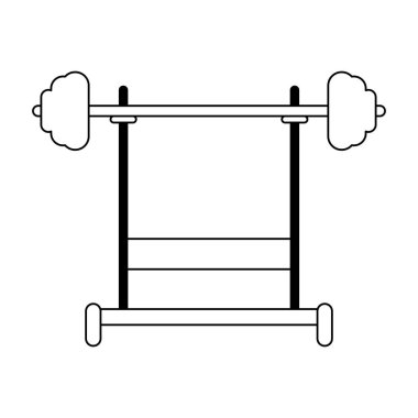 Spor salonu demir ağırlık ve streç siyah ve beyaz