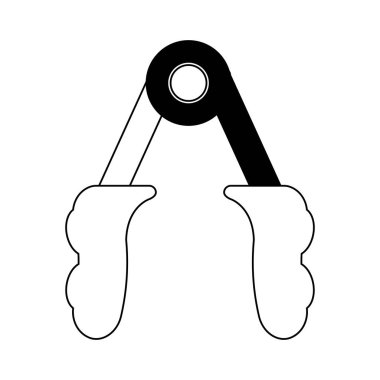 Spor salonu grip sembol siyah ve beyaz izole