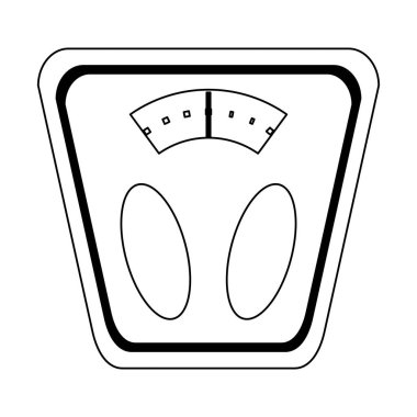 Ekipman siyah ve beyaz vücut yağ ölçeği