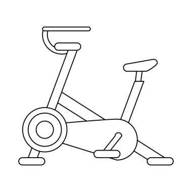 Makine sembol siyah ve beyaz iplik spor salonu