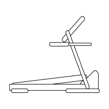 Kardiyo makine siyah ve beyaz çalışan spor salonu