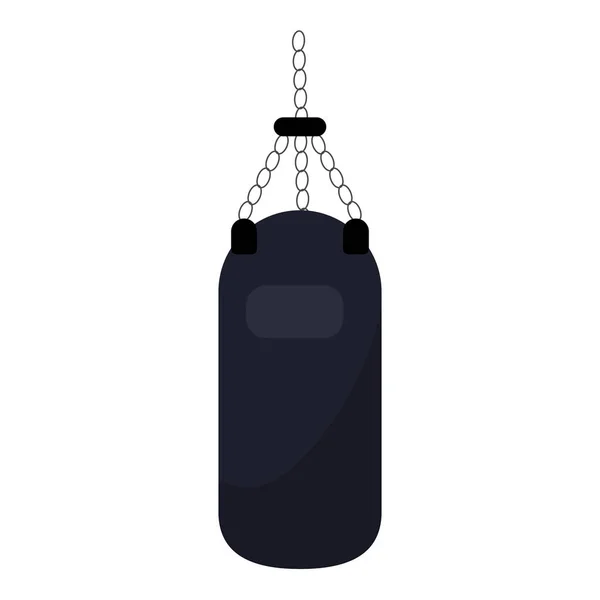 Sac de boxe de gym isolé — Image vectorielle