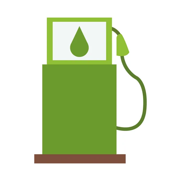 Símbolo distribuidor de combustível verde — Vetor de Stock