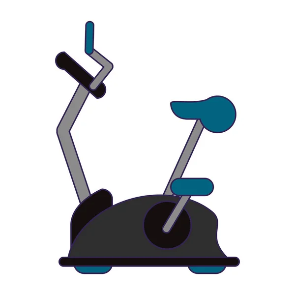 Gym spinning machine symbol blue lines — Stock Vector