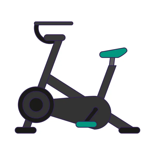 Gym spinning symbol blå maskinlinjer — Stock vektor