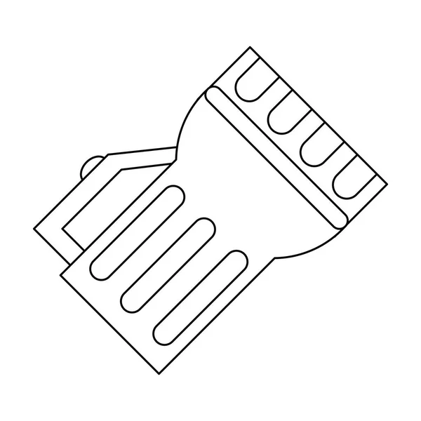 Κάμπινγκ Φανάρι σύμβολο απομονωμένη μαύρο και άσπρο — Διανυσματικό Αρχείο