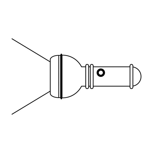 Symbole lanterne de camping isolé noir et blanc — Image vectorielle